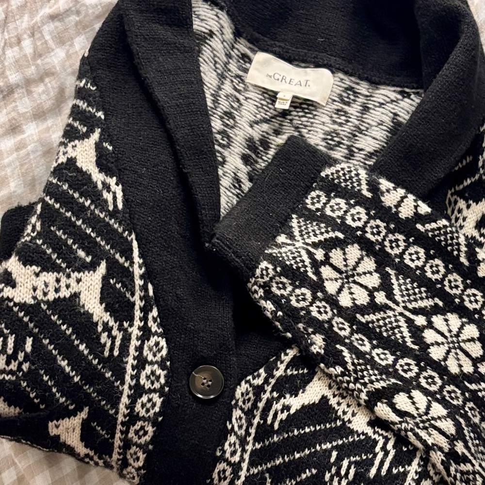 **LIKE NEW REINDEER SWEATER* | The Great | Folktale Lodge Cardigan | Size 2